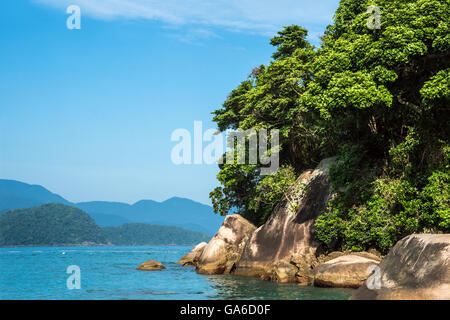 Spiaggia di Trinidade - Paraty, stato di Rio de Janeiro, Brasile Foto Stock