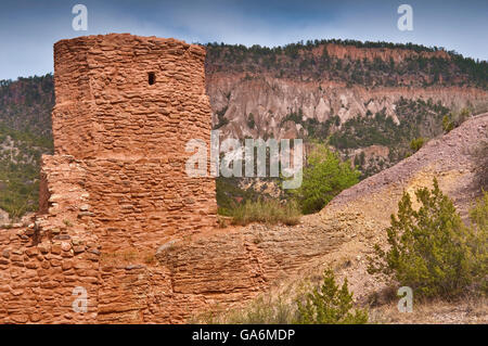 Le Rovine di San Jose de los Jemez Chiesa, Jemez membro Monumento, Jemez Springs, Nuovo Messico, STATI UNITI D'AMERICA Foto Stock