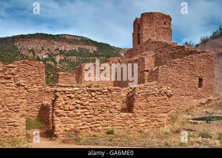 Le Rovine di San Jose de los Jemez chiesa e convento, Jemez membro Monumento, Jemez Springs, Nuovo Messico, STATI UNITI D'AMERICA Foto Stock