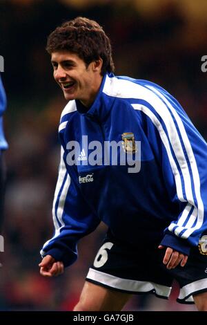 International Soccer - friendly - Galles / Argentina. Pablo Aimar, Argentina Foto Stock