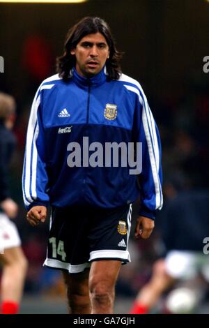 International Soccer - friendly - Galles / Argentina. Federico Dominguez, Argentina Foto Stock