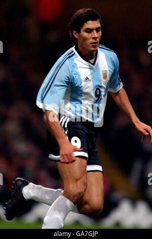 International Soccer - friendly - Galles / Argentina. Julio Cruz, Argentina Foto Stock