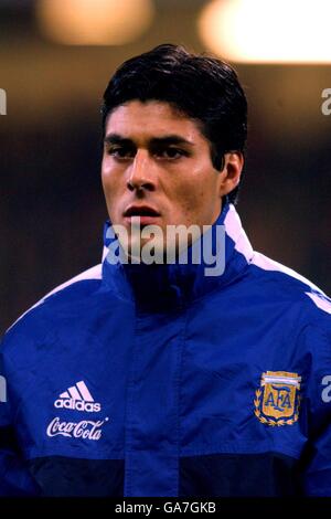 International Soccer - friendly - Galles / Argentina. Julio Cruz, Argentina Foto Stock