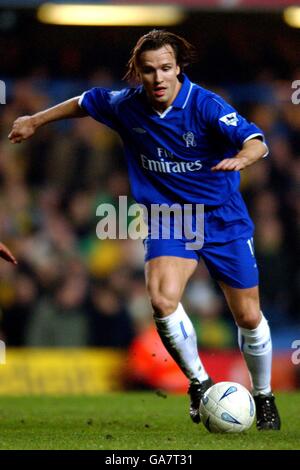 Calcio - AXA fa Cup - terzo turno Replay - Chelsea v Norwich City. Boudewijn Zenden, Chelsea Foto Stock