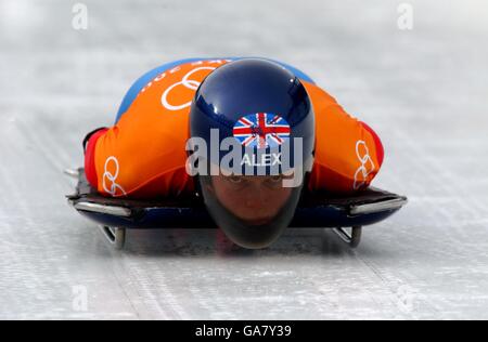 Olimpiadi invernali - Salt Lake City 2002 - scheletro - uomini & donne Sessione di Formazione Foto Stock