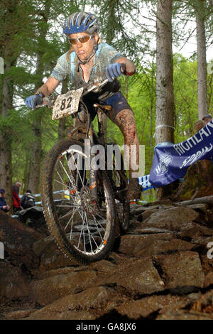 Escursioni in bicicletta - UCI Mountain Bike World Cup - Donna di Cross Country - Fort William Foto Stock