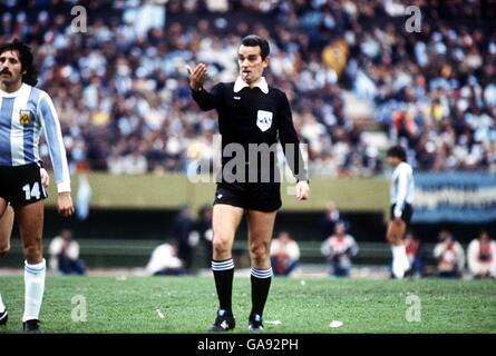 Calcio - Coppa del mondo Argentina 78 - finale - Argentina / Olanda. Arbitro Sergio Gonella Foto Stock