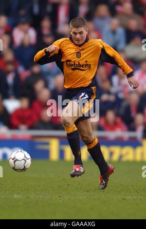 Calcio - fa Barclaycard Premiership - Sunderland / Liverpool. Steven Gerrard, Liverpool Foto Stock