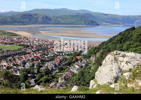 Vista sulla sponda occidentale, Llandudno dal Great Orme Foto Stock