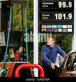 Aumento dei prezzi del carburante Foto Stock