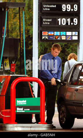 Aumento dei prezzi del carburante Foto Stock