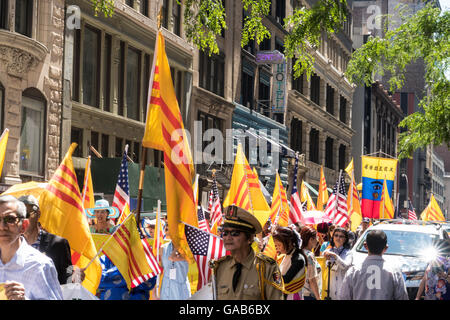 Internazionale annuale parata culturale, New York STATI UNITI D'AMERICA Foto Stock