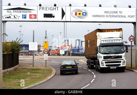 Harwich International Container Port Foto Stock