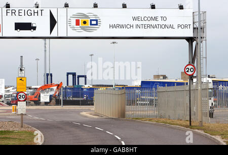 Harwich International Container Port Foto Stock