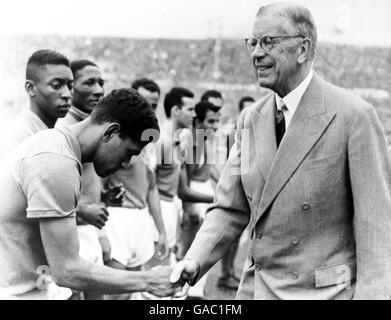 Calcio - Coppa del Mondo in Svezia 1958 - finale - Svezia v Brasile - Rasunde Stadium, Stoccolma Foto Stock