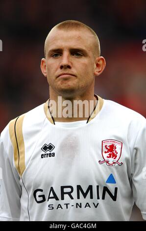 Calcio - Barclays Premier League - Manchester United / Middlesbrough - Old Trafford. Lee Cattertalpa, Middlesbrough Foto Stock