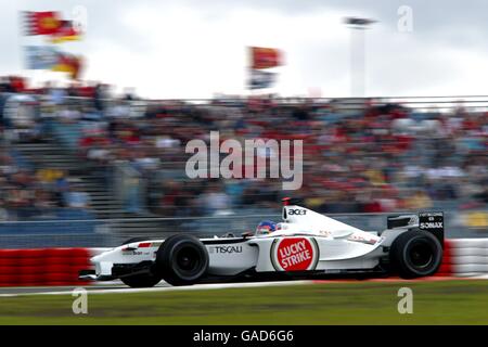 Formula uno Motoracing - Gran Premio d'Europa - Nurburgring - gara. Jacques Villeneuve, BAR Honda Foto Stock