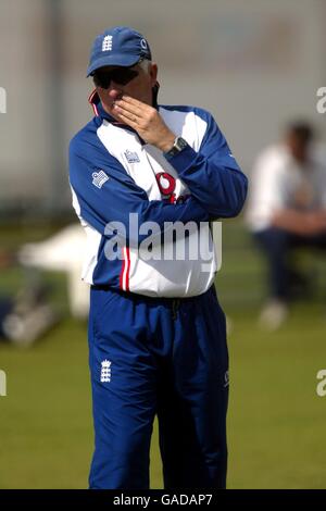 Cricket - Inghilterra / India - primo test npower - Nets. Duncan Fletcher, Inghilterra Coach Foto Stock