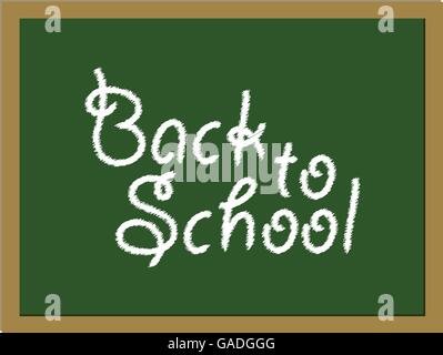 Si torna a scuola scheda verde Illustrazione Vettoriale