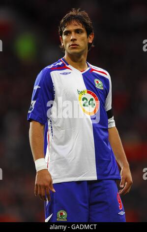 Calcio - Barclays Premier League - Manchester United / Blackburn Rovers - Old Trafford. Roque Santa Cruz, Blackburn Rovers Foto Stock