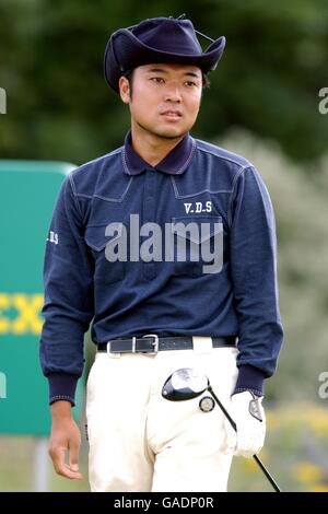 Golf - il 131esimo Campionato Open Golf - Muirfield - pratica. Shingo Katayama in azione durante il primo round Foto Stock