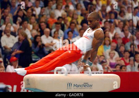 Manchester 2002 - Giochi del Commonwealth - Uomini ginnastica Foto Stock