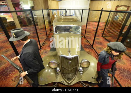 La vettura che Bonnie e Clyde sono state girate le riprese. Foto Stock