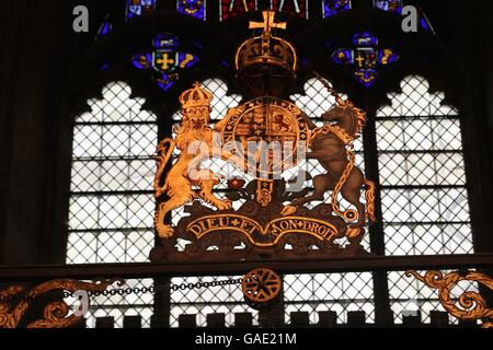 Stemma nella Cattedrale di Canterbury. Canterbury, Inghilterra. Foto Stock