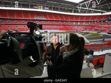 Motor Racing - gara di Champions - Media Day - Wembley Stadium Foto Stock