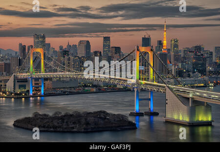 Rainbow Bridge, Tokyo Foto Stock