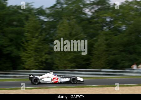 Formula uno Motor Racing - Gran Premio d'Ungheria - Qualifiche. Jacques Villeneuve, BAR Honda Foto Stock