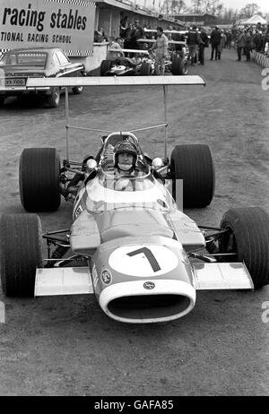 Motor Racing - Daily Mail Race of Champions - Brands Hatch. Jackie Stewart siede nella sua Matra Ford Foto Stock