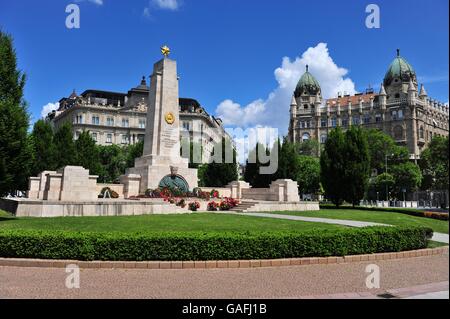 BUDAPEST, Ungheria - 16 Maggio: Vista della guerra sovietica Memorial a Budapest, Ungheria Budapest il 16 maggio 2016. Foto Stock