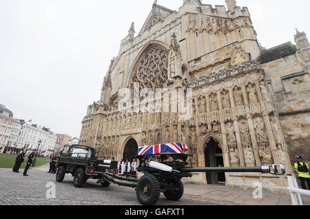 Funerale militare per l'Afghanistan soldato Foto Stock