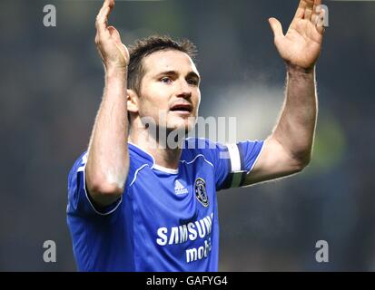 Calcio - Carling Cup - Quarter Final - Chelsea / Liverpool - Stamford Bridge. Frank Lampard di Chelsea festeggia dopo il fischio finale. Foto Stock