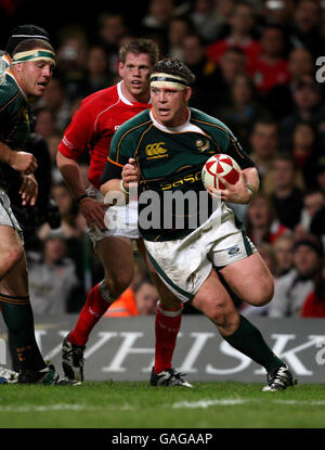 Rugby Union - Prince William Cup - Galles / Sudafrica - Millennium Stadium. Capitano del Sudafrica John Smit durante la partita della Prince William Cup al Millennium Stadium di Cardiff. Foto Stock