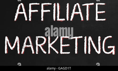 Affiliate Marketing - Concetto sulla lavagna Foto Stock