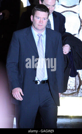 Trevor Rees parte dopo aver dato prova all'conquista della morte della principessa Diana alla High Court di Londra. Foto Stock