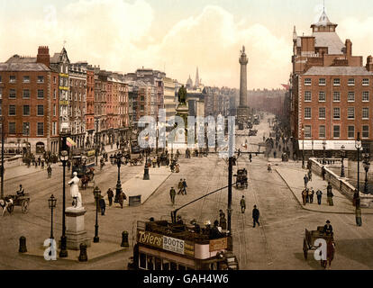 Sackville Street e O'Connell Bridge, Dublino. County Dublin, Irlanda Foto Stock