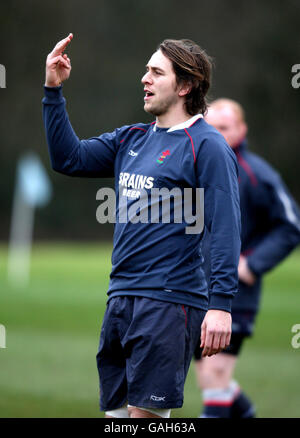 Rugby Union - Wales Training Session - vale of Glamorgan Hotel. Ryan Jones durante una sessione di allenamento al vale of Glamorgan Hotel, Hensol. Foto Stock