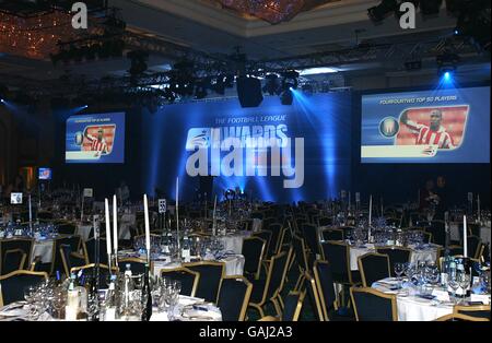 Vista generale dei Football League Awards 2008 al London Hilton, Park Lane. Foto Stock