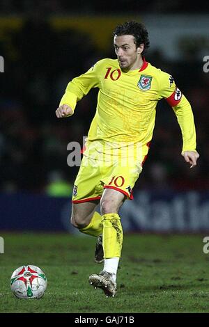 Calcio - International friendly - Galles / Norvegia - campo da corse. Simon Davies, Galles Foto Stock