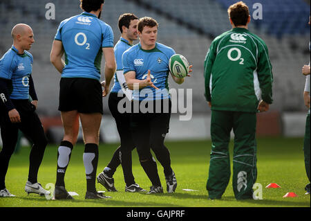 Il Rugby - RBS 6 Nazioni Campionato 2008 - Irlanda - Sessione di formazione - Croke Park Foto Stock