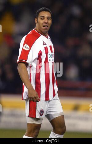 Calcio - Coppa Worthington - Quarters Final - Sheffield United contro Crystal Palace. Carl Asaba, Sheffield United Foto Stock