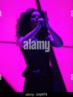 Alicia Keys in concerto - Birmingham. Alicia Keys in concerto presso la NIA (National Indoor Arena) di Birmingham. Foto Stock