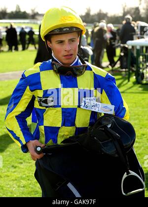 Jockey William Buick all'ippodromo di Doncaster, Doncaster. Foto Stock