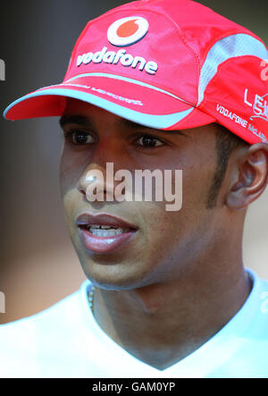 Formula uno Motor Racing - Gran Premio d'Australia - Conferenza Stampa - Albert Park. Lewis Hamilton all'Albert Park, Melbourne. Foto Stock