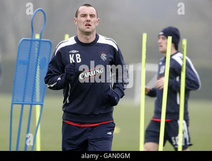 Calcio - Rangers Training Session - Murray Park. Rangers Kris Boyd durante una sessione di allenamento al Murray Park, Glasgow. Foto Stock