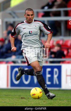 Calcio - Lega Nazionale seconda Divisione - Wrexham v Darlington. Ashley Nicolls, Darlington Foto Stock