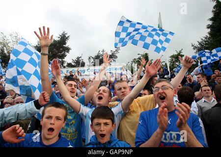 Calcio - Welsh Cup Final - Llanelli AFC v Bangor City - Latham Park Foto Stock